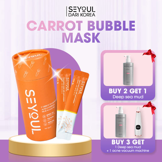 SEYOUL Carrot Bubble Effervescent Mask 12 Packs